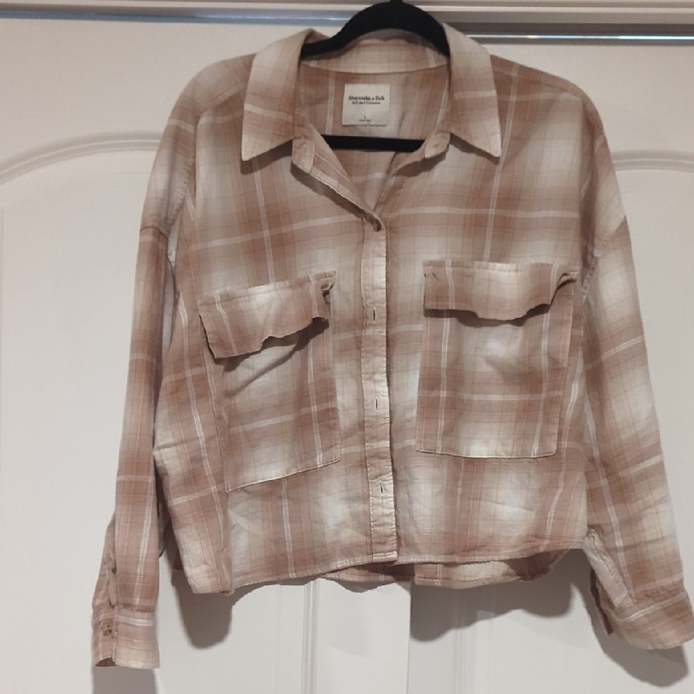 Abercrombie & Fitch Tan Plaid Shirt